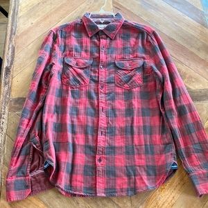 Flag & Anthem Flannel Button Down - S